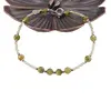 Bratara Peridot sfere fatetate si sfere cu Argint 925, 2-4mm, imagine 2
