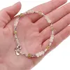 Bratara Peridot sfere si Piatra Lunii discuri fatetate cu Argint 925, 3-5mm, imagine 3