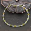 Bratara Peridot si Acvamarin discuri fatetate si sfere cu Argint 925, 3-5mm, imagine 2