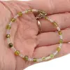Bratara Peridot si Acvamarin discuri fatetate si sfere cu Argint 925, 3-5mm, imagine 3