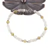Bratara Peridot si Piatra Lunii discuri fatetate si sfere cu Argint 925, 4-5mm, imagine 3