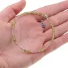 Bratara Peridot si Turmalina roz discuri fatetate si sfere fatetate cu Argint 925, 2-3mm, imagine 3
