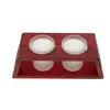 Decoratiune Suport ardere doua lumanari parfumate, rosu 19cm x 7cm, imagine 2