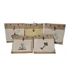 Organizator din iuta cu un buzunar, model ceas 24cm x 23cm, imagine 3