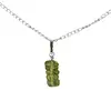 Pandantiv cristale naturale Peridot A+ discuri fatetate cu argint 925, imagine 2
