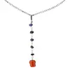 Pandantiv cristale naturale Safir lucrat manual si Coral natural cu argint 925, imagine 2