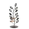 Sfesnic metalic cu un singur brat si elemente din sticla, 27cm x 9cm, imagine 2