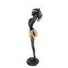 Statueta neagra silueta feminina africana 26cm x 6cm, model 1, imagine 2