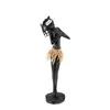 Statueta neagra silueta feminina africana 26cm x 6cm, model 1