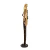 Statueta silueta din lemn arta africana, 35cm x 6cm, imagine 3