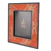 Tablou cu Buddha din rasina si rama de lemn rosie, 28cm x 24cm, imagine 2