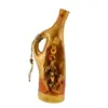 Vaza aurie cu model mama si fiul arta africana, 23cm x 9,5cm