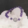 Bratara Ametist si Cristal de stanca sfere 8mm cu Pomul Vietii pe elastic, imagine 4