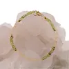 Bratara Citrin si Peridot discuri fatetate, elemente inox auriu, 3mm, imagine 3