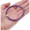 Bratara Fosfosiderit si Hematit auriu sfere 4-5mm si Perla de cultura 7mm, imagine 4