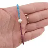 Bratara Granat Rhodolit, Apatit discuri fatetate si Perla de cultura, elemente inox argintiu, 3-6mm, imagine 3
