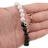 Bratara Yin Yang Howlit, Onix si Sidef sfere, 8mm, imagine 3