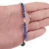 Bratara Kianit si Crisopraz sfere fatetate, elemente inox argintiu, 4-5mm, imagine 3