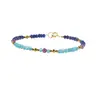 Bratara Lapis Lazuli, Apatit, Rubin si Hematit auriu discuri si sfere fatetate, 2-4mm, imagine 2