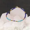 Bratara Lapis Lazuli, Apatit, Rubin si Hematit auriu discuri si sfere fatetate, 2-4mm, imagine 3