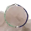 Bratara Lapis Lazuli, Crisopraz discuri fatetate si Perla de cultura, elemente inox argintiu, 3-6mm, imagine 2