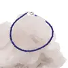 Bratara Lapis Lazuli discuri fatetate cu Argint 925, 3mm, imagine 3