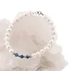 Bratara Perle de cultura si Kianit sfere fatetate, elemente inox argintiu, 5-8mm, imagine 2