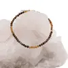 Bratara Turmalina maro (dravit) sfere fatetate cu Argint 925, 4mm, imagine 3