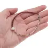 Bratara Turmalina multicolora si Granat Rhodolit discuri fatetate 3mm si Perla de cultura 7mm cu elemente argintii, imagine 4