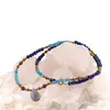 Colier Lapis Lazuli, Apatit, Rubin, Iolith si Hematit auriu, 2-15mm, imagine 2