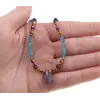 Colier Lapis Lazuli, Apatit, Rubin, Iolith si Hematit auriu, 2-15mm, imagine 5
