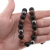Colier pentru protectie Ochi de tigru, Hematit si Obsidian negru sfere, 10mm, imagine 5