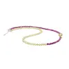 Colier Peridot si Rubin sfere fatetate cu Argint 925, 3-6mm, imagine 2