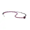 Colier Safir lucrat manual cu Argint 925, Rubin sfere fatetate 3-4mm si pandantiv Rubin, imagine 2