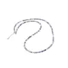 Colier Tanzanit si Smarald sfere fatetate cu Argint 925, 4mm
