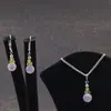 Set Cercei cu agatatoare si pandantiv Ametist lavanda si Peridot A+ fatetat cu argint 925, imagine 5