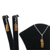 Set Cercei cu agatatoare si pandantiv Jasp Bumble Bee discuri fatetate cu argint 925, imagine 4