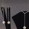 Set Cercei cu agatatoare si pandantiv Safir lucrat manual si Perle de cultura A+ cu argint 925, imagine 4