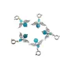 Breloc Ingeras cu pietre semipretioase Agat albastru, 4-6mm, imagine 2