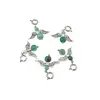 Breloc Ingeras cu pietre semipretioase Agat verde, 4-6mm, imagine 2