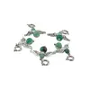 Breloc Ingeras cu pietre semipretioase Agat verde, 4-6mm, imagine 3