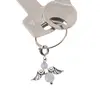Breloc Ingeras cu pietre semipretioase Angelit, 4-6mm, imagine 4