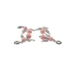 Breloc Ingeras cu pietre semipretioase Coral roz, 4-6mm, imagine 3