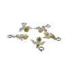 Breloc Ingeras cu pietre semipretioase Jad galben, 4-6mm, imagine 3