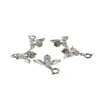 Breloc Ingeras cu pietre semipretioase Jasp kiwi, 4-6mm, imagine 3