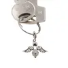 Breloc Ingeras cu pietre semipretioase Jasp kiwi, 4-6mm, imagine 4