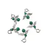 Breloc Ingeras cu pietre semipretioase Malachit sintetic, 4-6mm, imagine 2