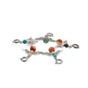 Breloc Ingeras cu pietre semipretioase Mix Agate, 4-6mm, imagine 3