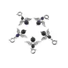 Breloc Ingeras cu pietre semipretioase Ochi de tigru albastru, 4-6mm, imagine 2
