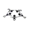 Breloc Ingeras cu pietre semipretioase Ochi de tigru albastru, 4-6mm, imagine 3